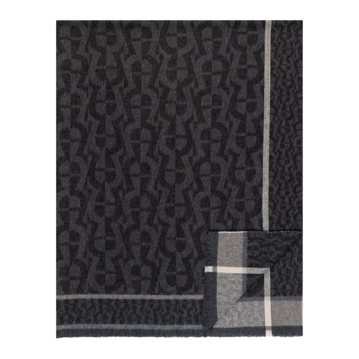 Pled din lana Aigner, gri, 155x200cm, material premium