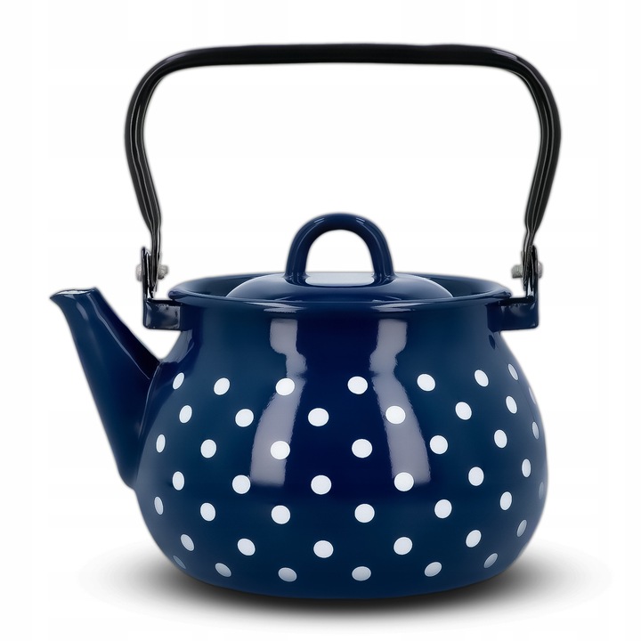Kuketo zománcozott vízforraló, 2,5L, hősokk-álló, sötétkék, 24x15x14cm