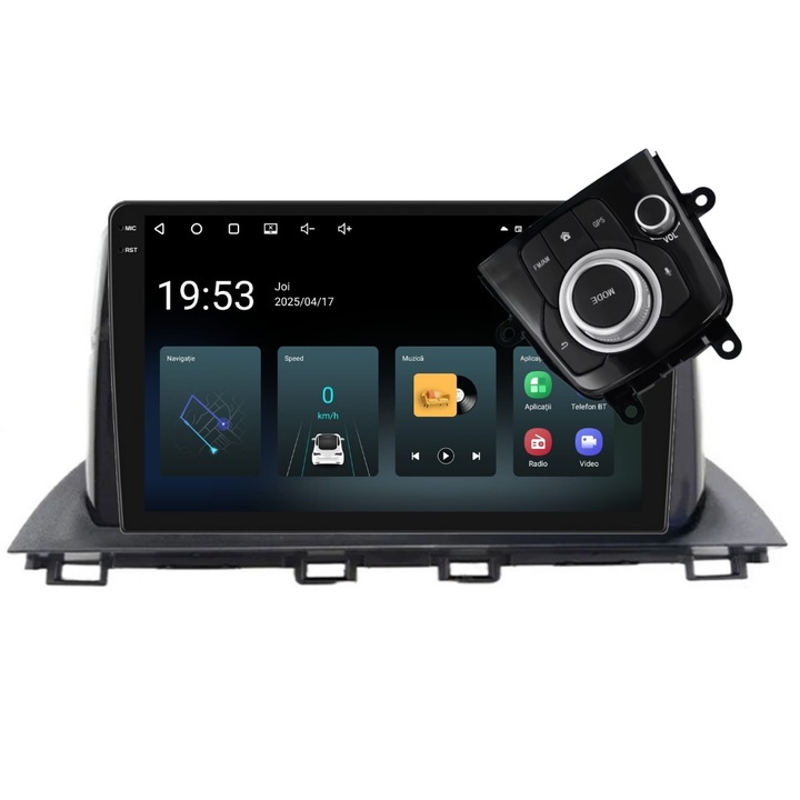 Navigatie PilotOn Mazda 3 2013-2018 + Joystick 9 inch 4GB 64GB 4 CORE