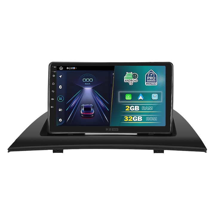 Navigatie BMW X3 E83 2004-2010 dedicata, MaxTech® PRO SERIES, 2 GB Ram 32 GB Rom, Carplay & Android auto, Ecran 9 ” HD Touch, GPS, Wifi, Bluetooth, Radio, USB, EQ, DSP, Waze, Youtube