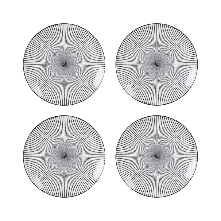 Комплект от 4 чинии Homla, керамични, 27 см, черни