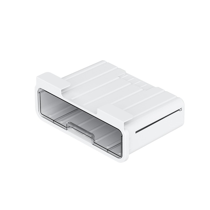 LYCENXI fiókos tárolódoboz, műanyag, fehér, 8,5x23,5x35cm