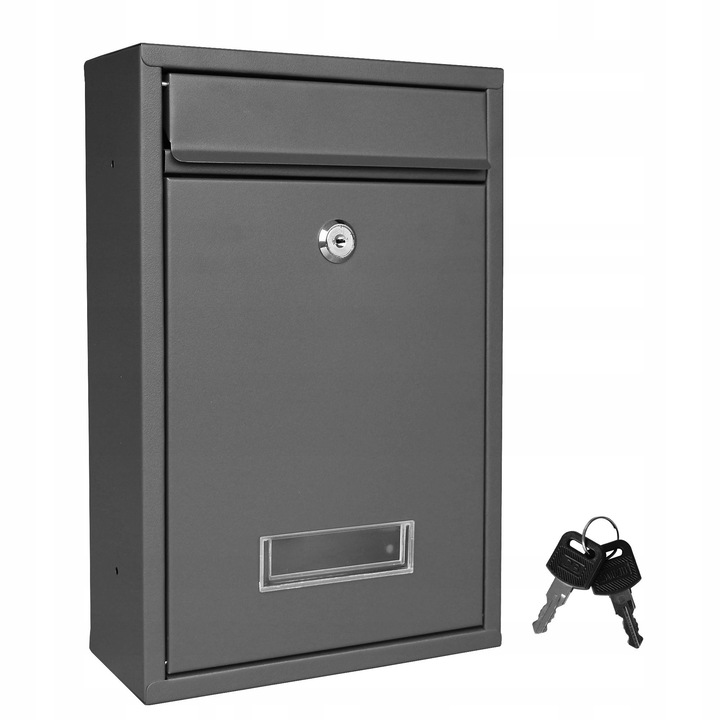 Cutie postala Luka, model SEVERNO, gri, 8,5x21,7x32cm, set cu chei