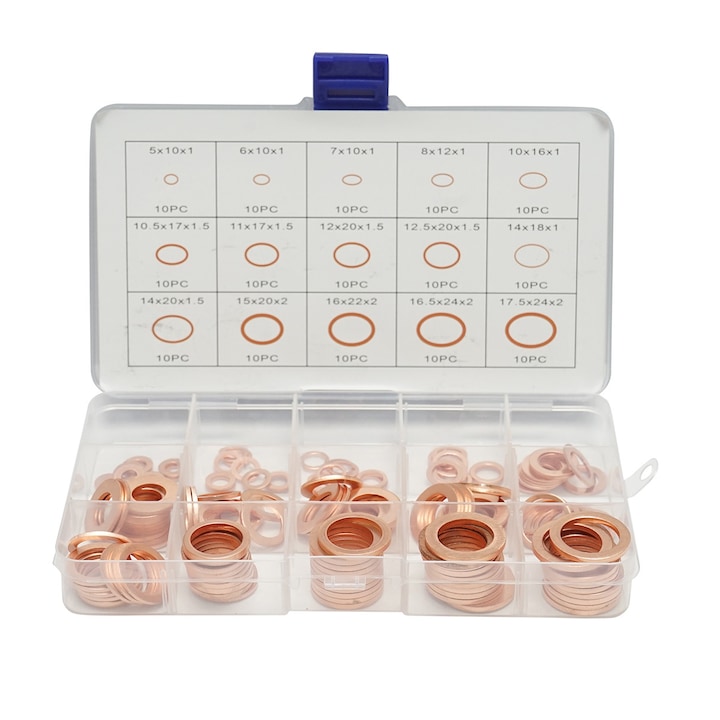 Trusa saibe cupru Ø 5-17.5mm 150 piese