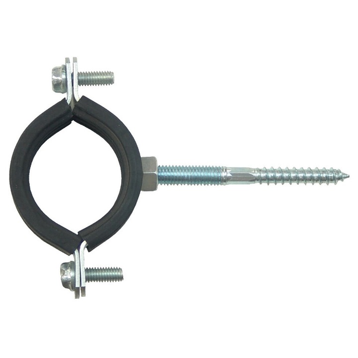 Colier Din Metal Cu Prezon si Gar. Cauciuc 47-51 mm 1 1/2 inch