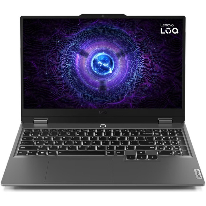 Lenovo LOQ 15IAX9 Játékra tervezett Laptop Intel® Core™ i5-12450HX 12M gyorsítótár, akár 4.40 GHz, 15.6" FHD IPS 144Hz, 16GB DDR5, 1TB SSD, NVIDIA GeForce RTX 4050 @6GB, Szürke