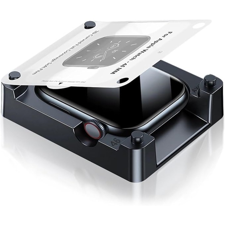 Védőtok Apple Watch 10-hez, 46 mm, átlátszó, EPU anyagból, egyszerű telepítés, önjavítás