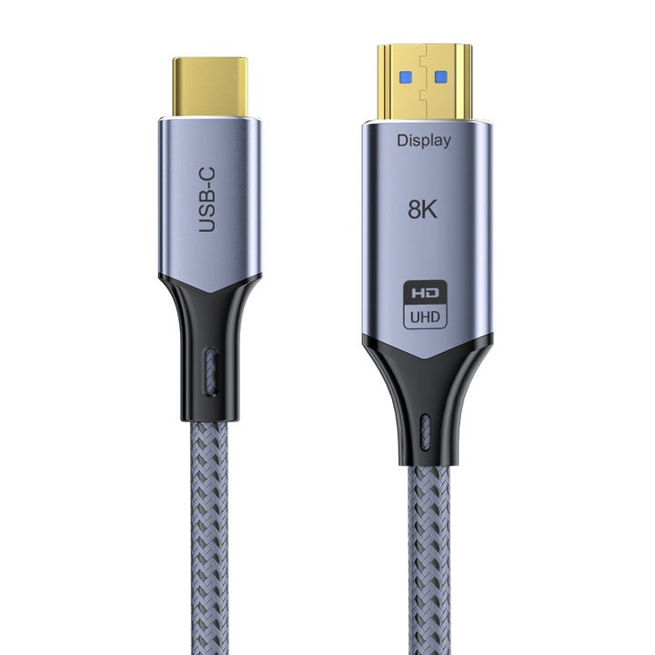 Cablu Type-C la HDMI, 2m, 8K/60Hz, dublu ecranare, SeiDiem