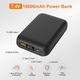 Електрическа отопляема жилетка Sevdiea, за жени, изработена от полар, с PowerBank 16000 mAh 5V, размер M, черен цвят