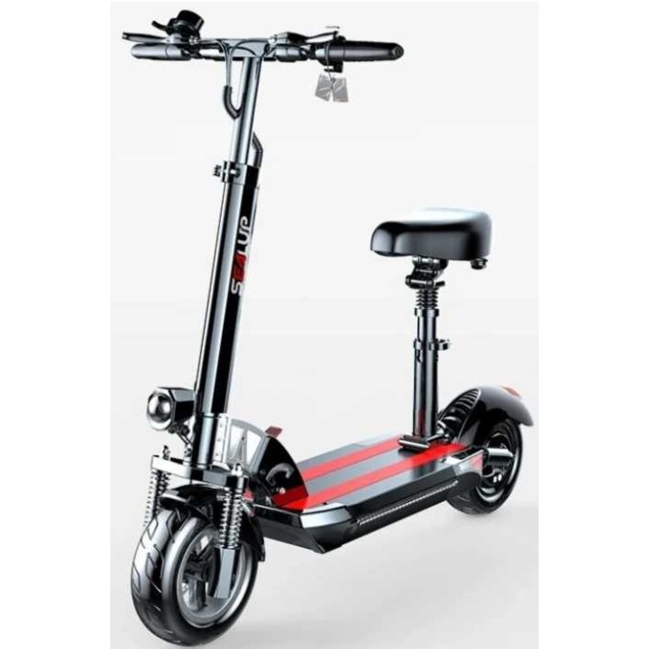 Összecsukható elektromos roller üléssel, 48V - 500W, 28.6Ah, felnőtteknek és gyerekeknek, Li-ion, max. 120kg, 50km/h, lengéscsillapítók és tárcsafékek elöl és hátul, NFC, Dittom Power