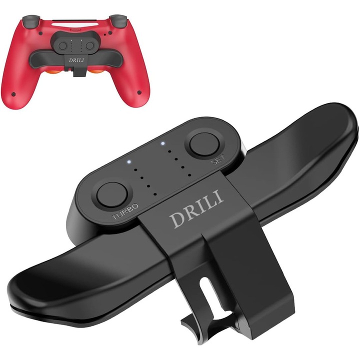 Butoane Paddle DRILI pentru Controller PS4, Atasament Spate cu Functie TURBO si Memorie, Plug & Play