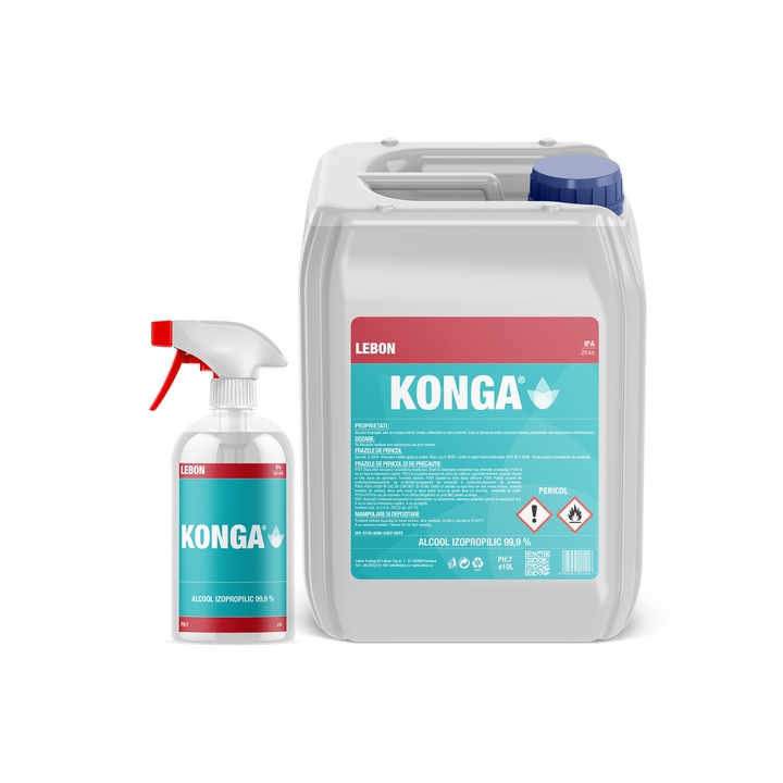 Set IPA 99,9%: Alcool Izopropilic canistra 10L + Alcool Izopropilic 1L cu pulverizator