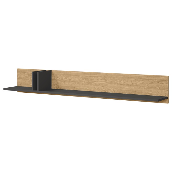 Polita Wektus WK14, MIRJAN 24, antracit / stejar uleiat, 22x22x150 cm