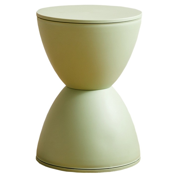 Табуретка DacEnergy©, изработена от пластмаса, уникален и елегантен дизайн, 30 x 30 x 42 см, зелен цвят