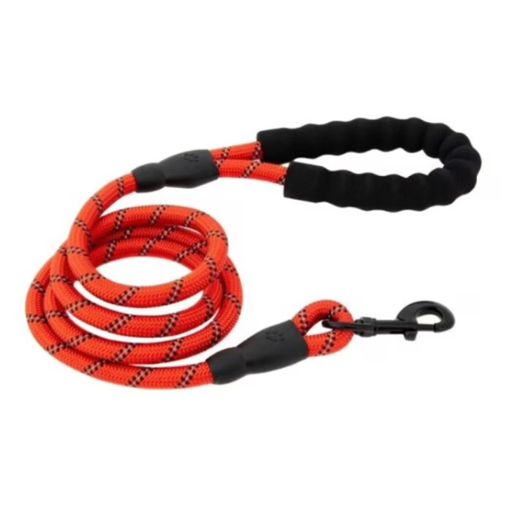 Lesa de Caine Reflectorizanta pentru Talie Mica si Mare, Maner din Spuma, 1.2 cm x 120 cm, Rosu