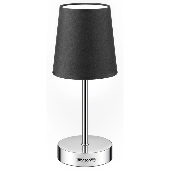 Lampa de masa, Monzana, 32x13x13cm, baza de metal, IP20, intrerupator pe cablu, Antracit