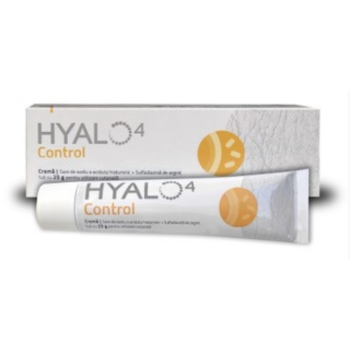 Crema cu acid hialuronic si sulfadiazina de argint pentru tratamentul plagilor cu risc de infectare, Hyalo4Control 25 g