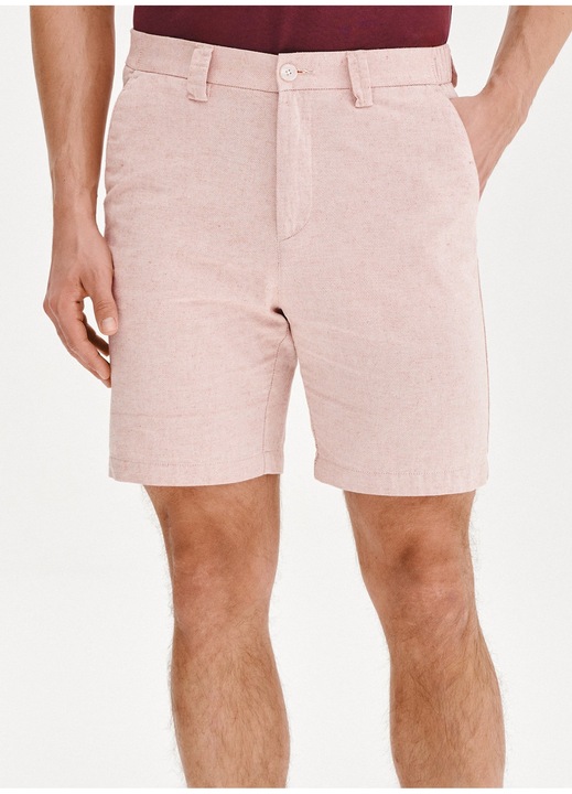 Bermuda rövidnadrág, Pako Lorente, rózsaszín, légáteresztő anyagból, melange minta