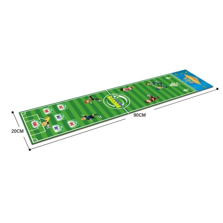 Joc Interactiv, Covor de Fotbal 90 x 20 cm, 1-4 Jucatori, +5 Ani, 6 Mingi Incluse, Verde