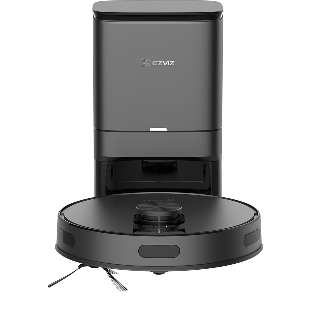 Aspirator Robot EZVIZ RE4 Plus, 0.35l, 24.1V, Autonomie Maxima 240 min, Wi-Fi, Functie mop, Negru