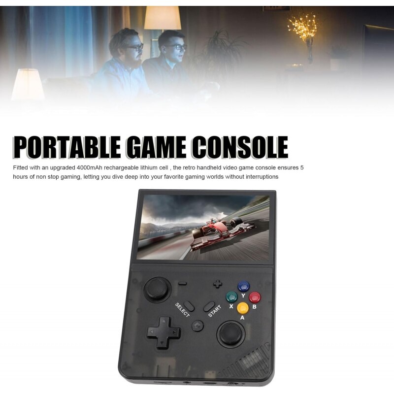 Consola de jocuri portabila R43 Pro, 128GB, ecran de 4,3 inch, are iesire HD si TV (negru)
