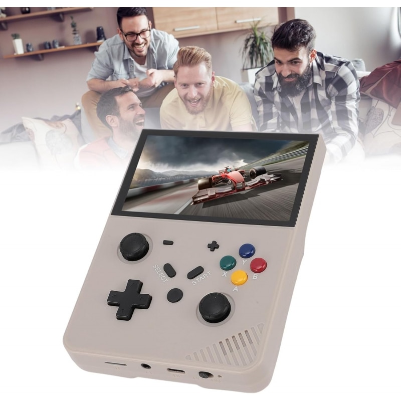 Consola de jocuri portabila R43 Pro, 128GB, ecran de 4,3 inch, are iesire HD si TV (gri)