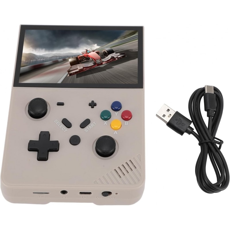 Consola de jocuri portabila R43 Pro, 128GB, ecran de 4,3 inch, are iesire HD si TV (gri)