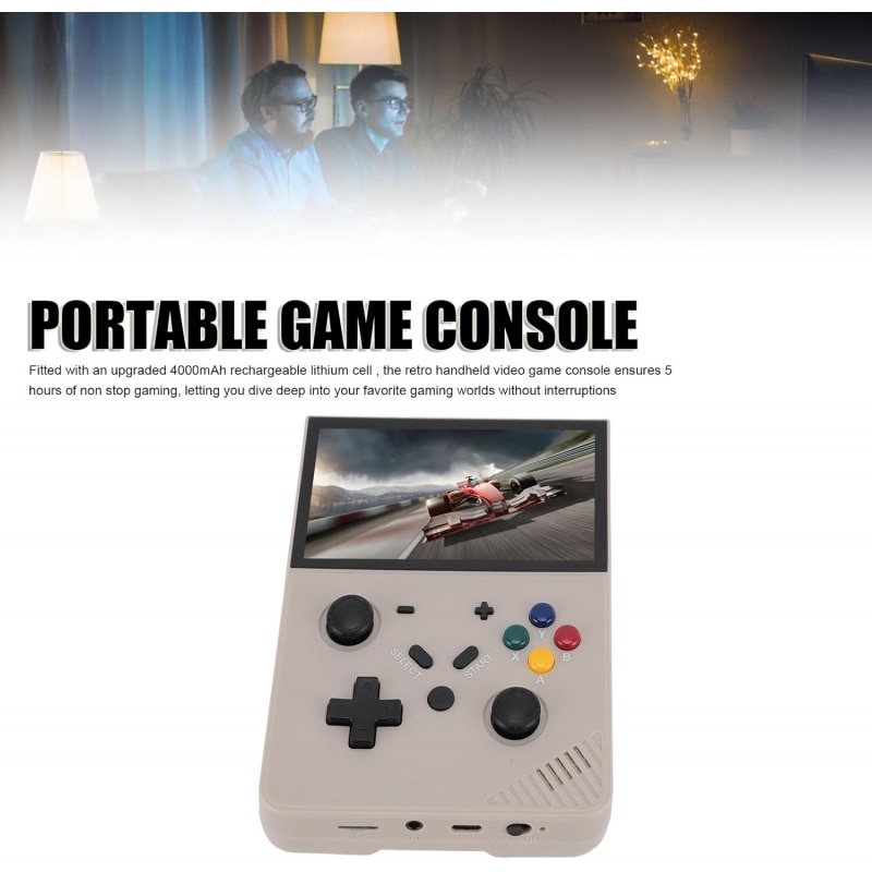 Consola de jocuri portabila R43 Pro, 128GB, ecran de 4,3 inch, are iesire HD si TV (gri)