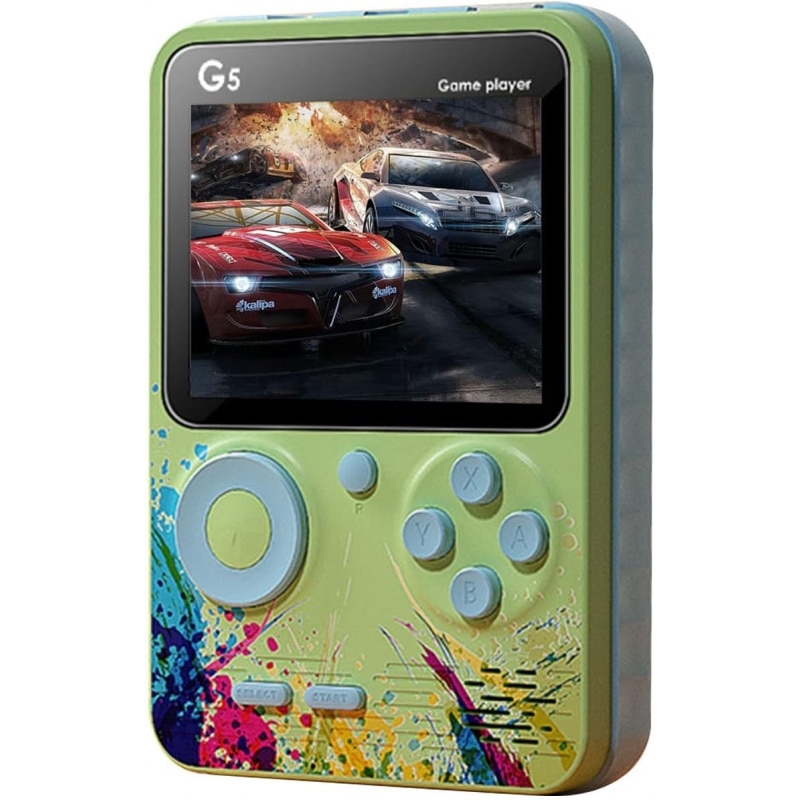 Mini consola Pyramid, ecran de 3inch, 500 de jocuri, portabila, Multicolor, TV, 1020mAh, G5 (verde)