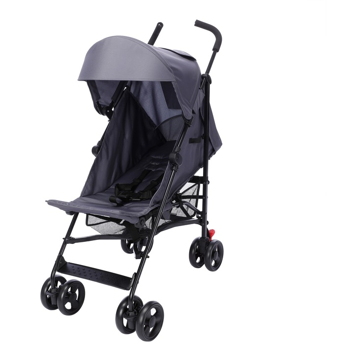 Лека спортна количка S120 BUF BOOF сива 0-36 месеца регулируема облегалка наклон 180 градуса