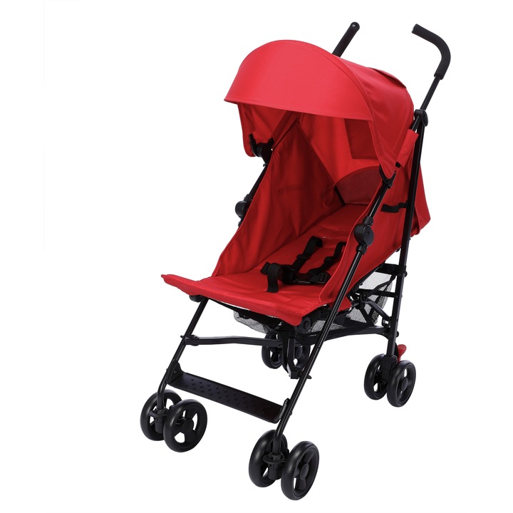 Carucior sport usor S120 BUF BOOF rosu 0- 36 luni spatar reglabil 180 grade inclinare