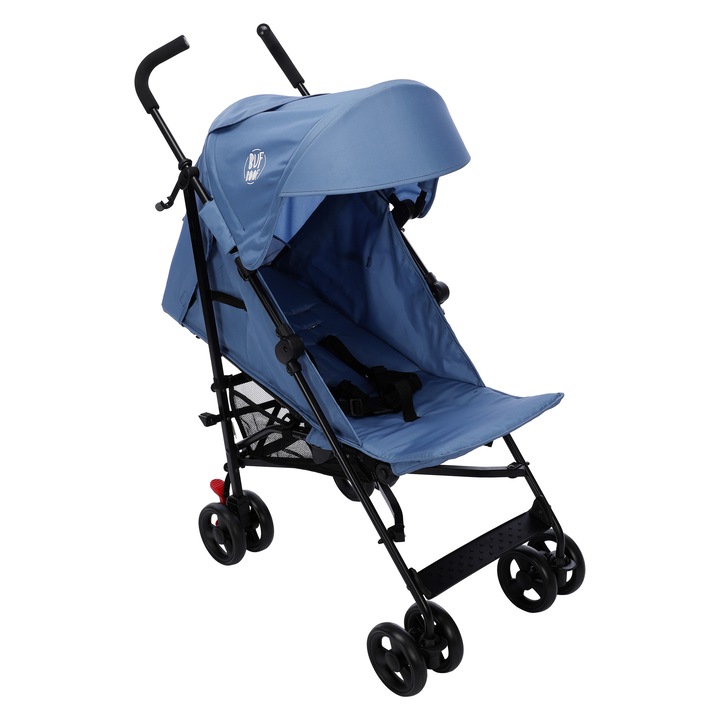 Carucior sport usor S120 BUF BOOF albastru 0- 36 luni spatar reglabil 180 grade inclinare