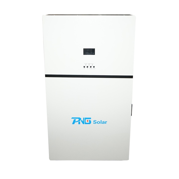 Invertor solar hybrid 5 KW ON/OFF GRID cu baterie Li-ion LifePo4 51.2V, 100Ah integrata, BMS, monofazic IP54