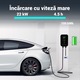 Зарядна станция за електрически автомобили, Fudisenn, 22KW, 10м кабел, черен, 260x180x60mm