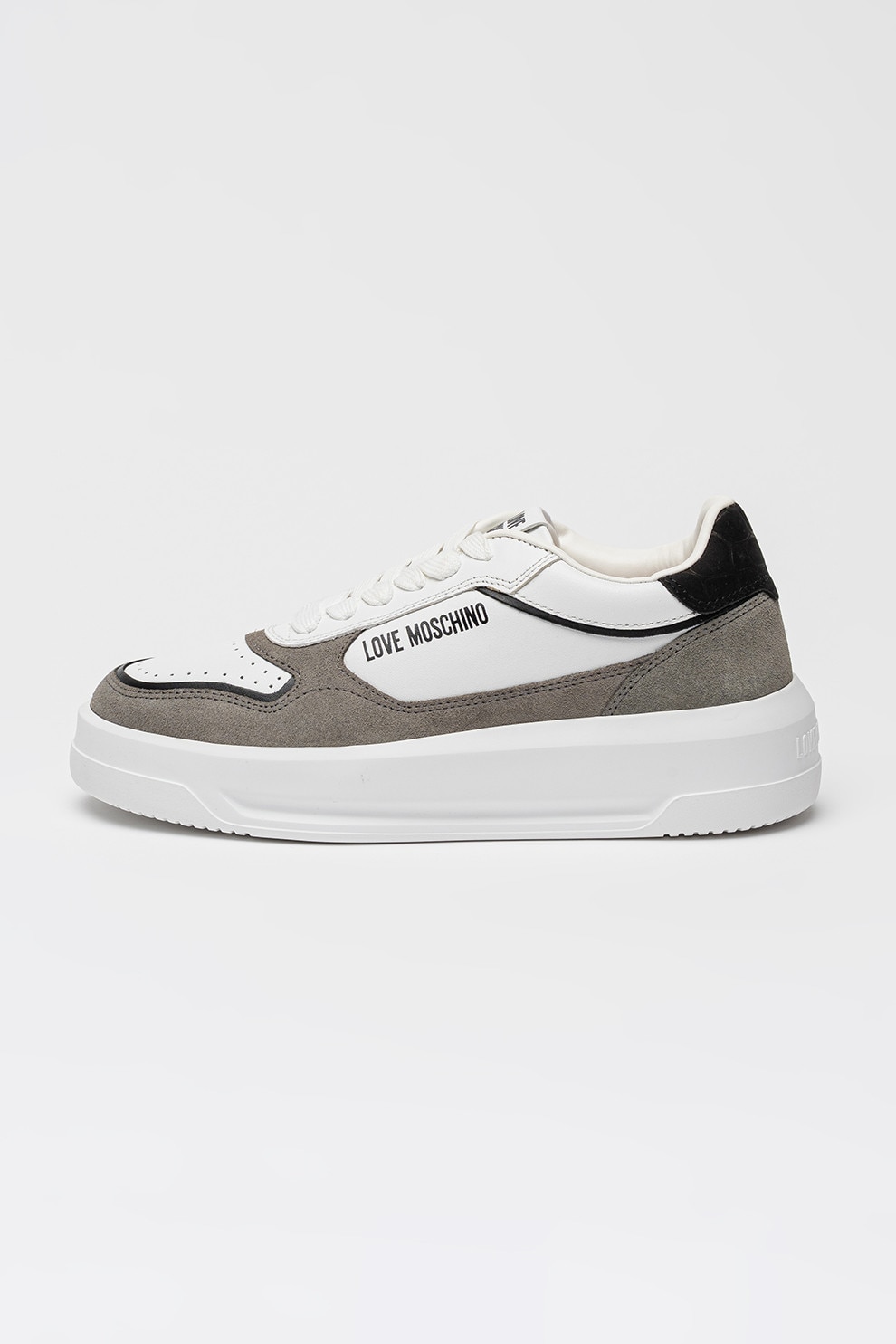 Love Moschino, Pantofi sport inalti cu terminatie tip soseta
