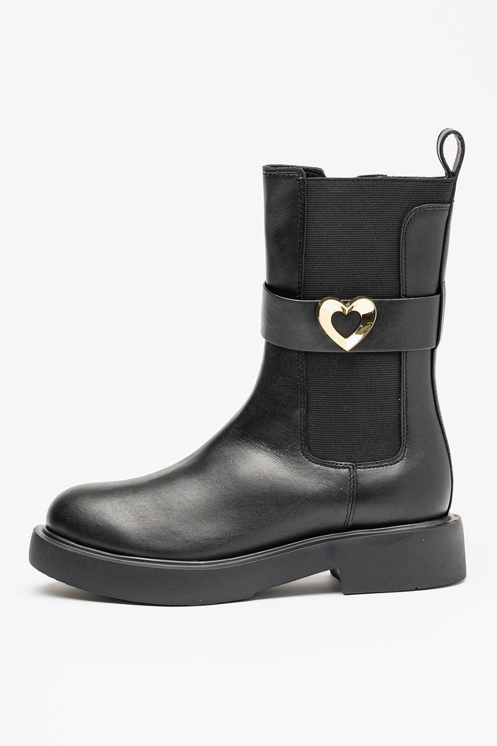 Love Moschino, Cizme de ploaie cu logo, Black, 39 - eMAG.ro