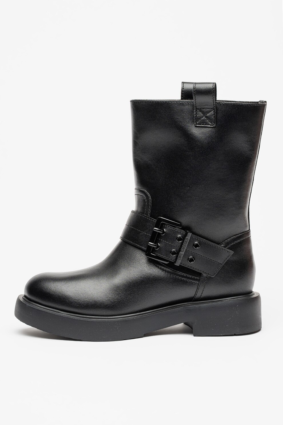 nozominnn♡ Love Moschino, Ghete din piele cu catarama, Negru, 39 - eMAG.ro
