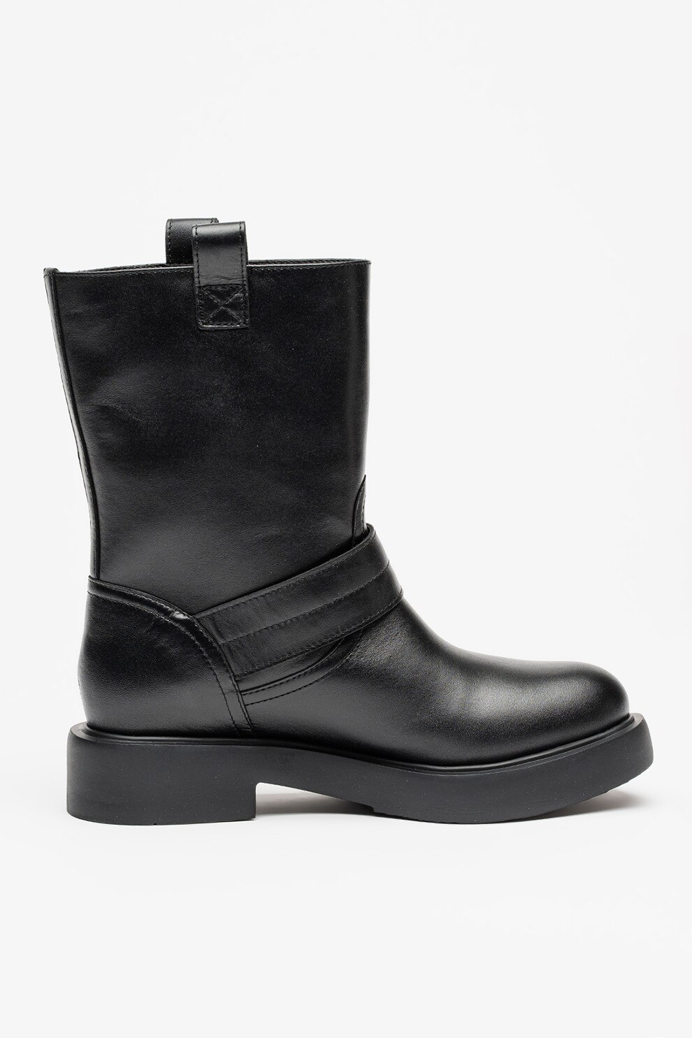nozominnn♡ Love Moschino, Ghete din piele cu catarama, Negru, 39 - eMAG.ro