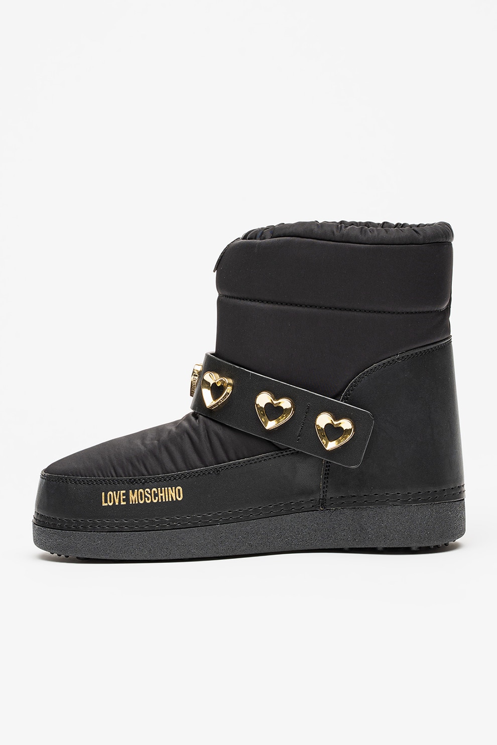 nozominnn♡ Love Moschino, Cizme de iarna slip-on, Auriu, Negru, 39-40 - eMAG.ro