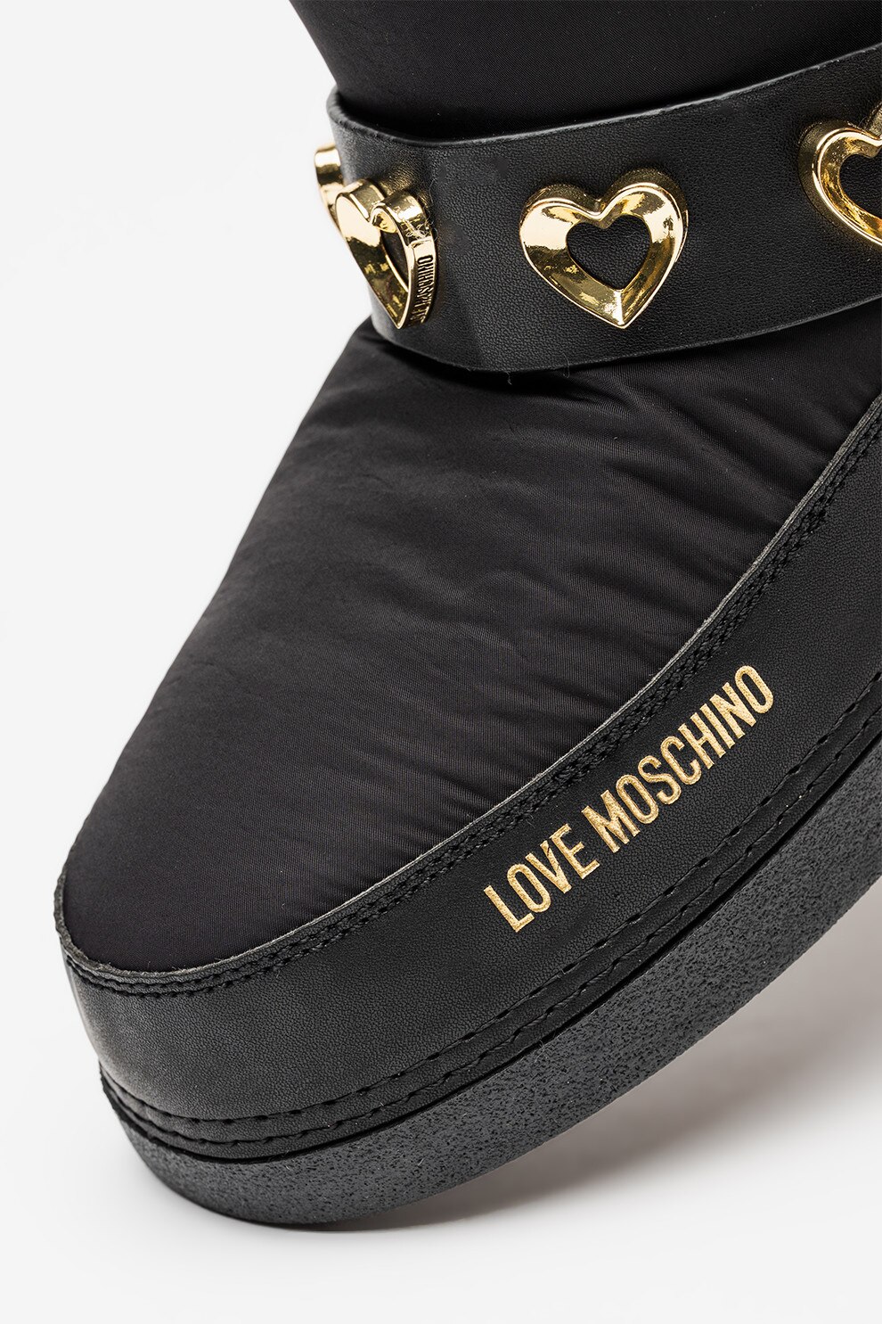 nozominnn♡ Love Moschino, Cizme de iarna slip-on, Auriu, Negru, 39-40 - eMAG.ro