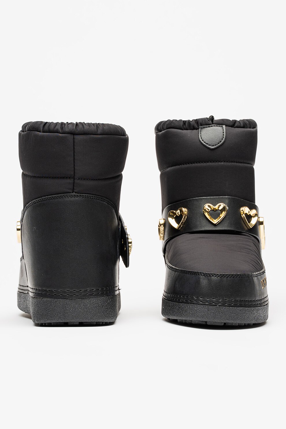nozominnn♡ Love Moschino, Cizme de iarna slip-on, Auriu, Negru, 39-40 - eMAG.ro