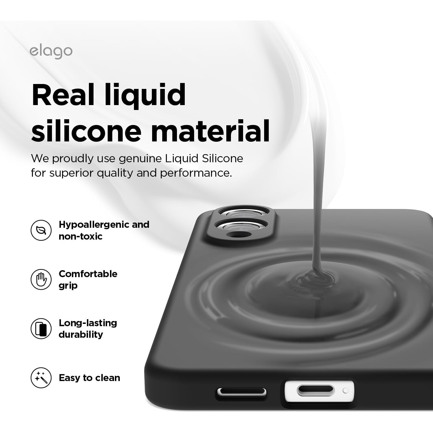 Husa telefon compatibila cu Samsung Galay S25 Edge, Soft Silicone Premium, Anti-Soc, Protectie camera, Microfibra interior ( catifea ), Margini Ridicate pentru Protectia Ecranului, Negru