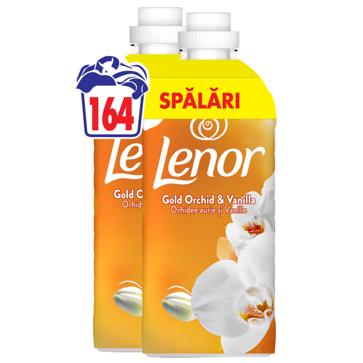 Pachet Balsam de rufe Lenor Gold Orchid & Vanilla, 2x1.722 ml,164 spalari