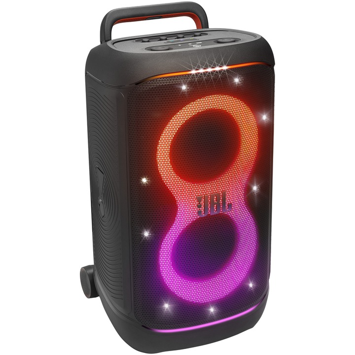 Аудио система JBL Partybox 520, Преносима, 400W, Bluetooth 5.4, Auracast, IPX4, 15 часа живот на батерията, Сменяема батерия, Черна
