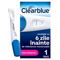 Test de sarcina Clearblue Ultra-timpuriu (10 mUI), rezultate cu 6 zile mai devreme, 1 test