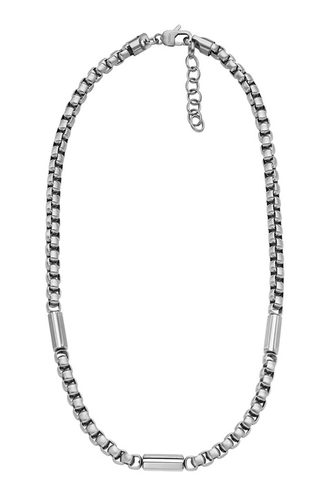 Fossil, Colier de otel inoxidabil, Argintiu