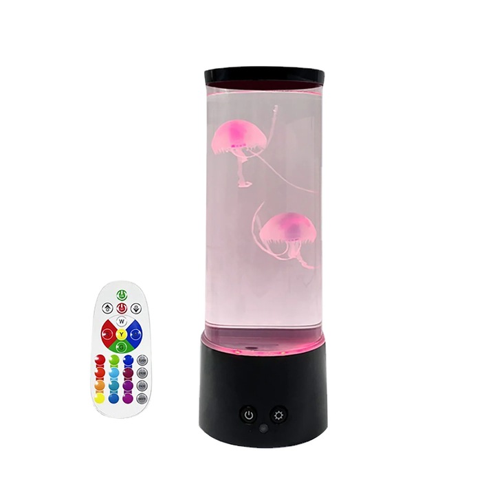 Lampa LED лава кръгла YANYXR многоцветна 29x11x11cm с дистанционно управление USB