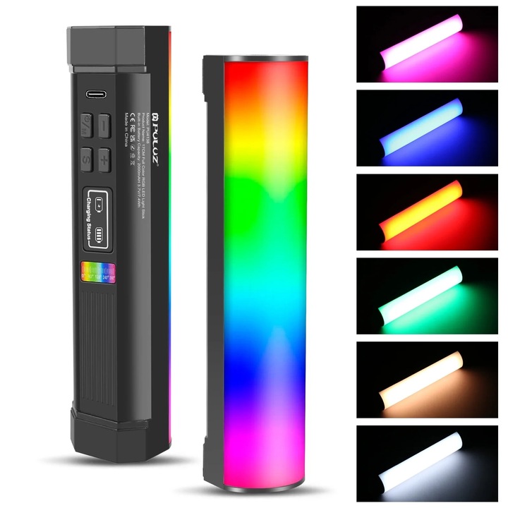 Baston LED YANYXR 17cm RGB магнитен регулируем многоцветен 6W