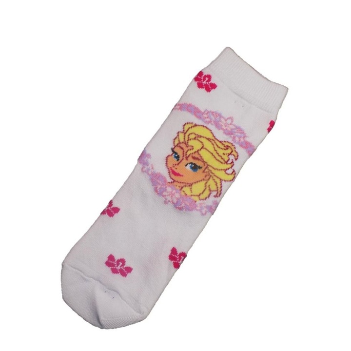 Sosete marca Frozen cu Elsa, Alb