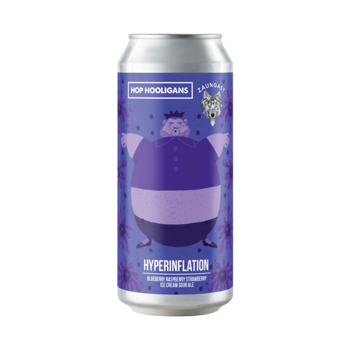 Bere artizanala Hop Hooligans x Zaungast - Hyperinflation, Sour, 6%, 500 ml